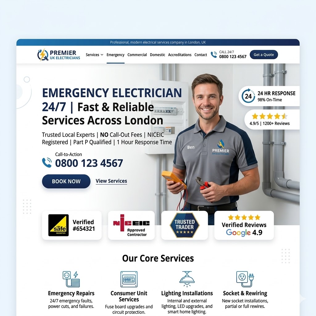 Electrician Website Preview